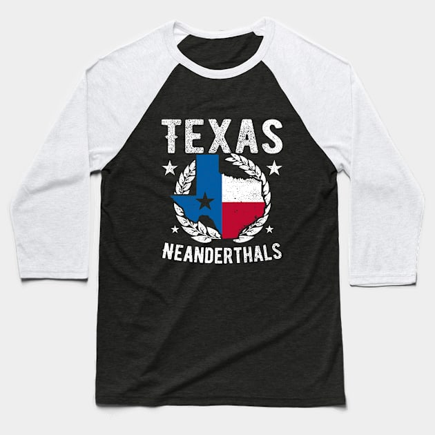 Proud Texas Neanderthal Baseball T-Shirt by kevenwal